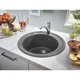Гранитная мойка для кухни Grohe K200 510x510 врезная, круглая, черная (31656AT0) - изображение 3