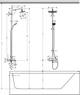 Душевая система Hansgrohe E Showerpipe 280 1jet для ванны, хром (27687000) - изображение 5