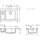 Hansgrohe S51 S510-F635 Кухонна мийка, графітово-чорна (43315170) - зображення 9