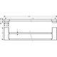 Полотенцедержатель Hansgrohe AddStoris подвійний 62,6 / 64,8x12,4 см, Chrome (41743000) - зображення 4