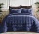 Набор Lovely Svi Покрывало Вельвет Люкс Squared Blue Всесезонное Евро 220х240 см + Наволочки 50х70 2 шт (6900007203265) - изображение 3