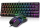 Проводной игровой комплект RedThunder 60% 2-в-1: Ультракомпактная RGB клавиатура QWERTZ (62 клавиши) и облегченная мышь 7200 DPI, геймерская клавиатура, игровая мышка - Уценка - изображение 5