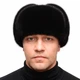 Зимова чоловіча хутряна норкова шапка-вушанка Хутряний Стиль Вова 54-62 Чорний (501) - зображення 1