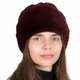 Женская трикотажная шапка с натуральным мехом норки Меховой Стиль Боярка 54-60 Марсала (134/F) - изображение 1