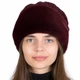 Женская трикотажная шапка с натуральным мехом норки Меховой Стиль Боярка 54-60 Марсала (134/F) - изображение 2