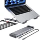 Док-станция Choetech 11-in-1 USB-C to HDMI + 2xUSB-A 3.0 + USB-C 3.0 + 2xUSB-A 2.0 + 3.5mm + SD/TF + PD 100W Gray (HUB-M92-GY) - изображение 2