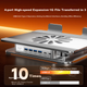 Охолоджувальна підставка для ноутбука Jichuan 360° з USB-хабом 4xUSB 3.0 + Type-C Aluminum - зображення 4