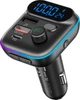 FM-трансмітер CHOETECH ZapUp 20W Bluetooth 5.3 USB-A QC3.0/USB-C PD Black (TC0050-BK) - зображення 1