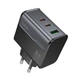 Зарядное устройство Hoco CS75A Star Speed PD 70 Вт 3 порта USB (EU) Черный (CS75A) - изображение 1