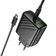 Зарядний пристрій Hoco CS26A 18 Вт USB + PD 45 Вт QC 3.0 GaN Чорний (CS26A) - зображення 4
