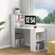 Компьютерный стол с двусторонним стеллажом 121,5×51,2×120 см — белый - изображение 3