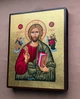 Писаная греческая Икона Пантократор Иисус Христос 15×19 см - изображение 4
