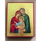 Писаная греческая икона Святое Семейство 15×19 см - изображение 3