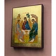 Греческая писаная икона Святая Троица 15×19 см - изображение 4