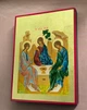 Писаная греческая икона Святой Троицы 18,5×25 см - изображение 4