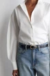 Сорочка жіноча COS rounded pima cotton shirt 1290607001 Eur 44 Білий - изображение 4