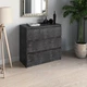 Комод с тремя выдвижными ящиками и скрытыми ручками T214 Moreli 800х400х755 Бетон Темный - изображение 1