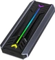 Зовнішня кишеня Dynamode для M.2 SSD NVMe (PCIe)/M.2 SSD SATA combo - USB3.2 GEN2 Type-C, RGB-підсвітка, металевий корпус (DM-CAD-SSD16) - зображення 1