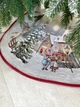 Юбка гобеленовая ROUND1377 Ø90 см Золотой люрекс Бежевый 75% полиэстер, 22% хлопок, 3% акрил - изображение 5