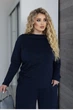 Жіночий базовий костюм з широкими штанами "Profit", темно-синій 50-52 - зображення 6