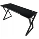 Геймерский компьютерный стол X-TABLE 120×60×77 см Черный, металлические ножки. 2 отверстия для кабелей - изображение 1
