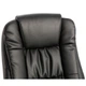 Кресло офисное с подлокотниками Comfort Black, спинка с подголовником, порезиненные колесики - изображение 6