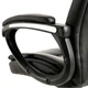 Кресло офисное с подлокотниками Comfort Black, спинка с подголовником, порезиненные колесики - изображение 7