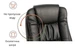 Кресло офисное с подлокотниками Comfort Black, спинка с подголовником, порезиненные колесики - изображение 9