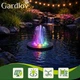 Садовый фонтан на солнечной батарее 16 см с подсветкой LED RGB — Плавающий насос для пруда и бассейна, аккумулятор 900 мАч - изображение 1