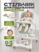Детский стульчик столик для кормления детей на колесах складной с регулировкой высоты и спинки для мальчика и девочки Bambi M 5673 МЯТНЫЙ - изображение 1