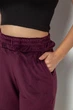 Шорты женские однотонные велюровые, цвет темно-бордовый, XL-XXL, 257R605 - изображение 5