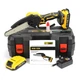 Мини пила аккумуляторная DeWalt DCM155N 48 В 6 А·ч цепная шина 20 см сучкорез бесщеточный автоматическая смазка электропила 17 м с шаг 1 4 бесключевое натяжение для обрезки деревьев веток кустов распиливания древесины с 2 АКБ - изображение 4