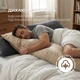 Подушка довга IDEIA 40x140 - Nordic Comfort Plus для сну та відпочинку з блискавкою та наволочкою сіра - зображення 3