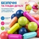 Дитячий магнітний 3D конструктор 100 деталей з магнітних паличок і кульок у кейсі для зберігання, різнокольоровий - зображення 2