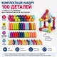 Дитячий магнітний 3D конструктор 100 деталей з магнітних паличок і кульок у кейсі для зберігання, різнокольоровий - зображення 6