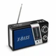 Портативний радіоприймач EVERTON RT-816 з Bluetooth, FM/AM/SW, USB, TF, акумулятором 18650 та LED-ліхтарем - зображення 1