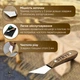 Ніж косяк 30° 40 мм STRYI Profi для різьблення по дереву, арт 183040 - зображення 4