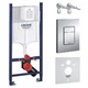 Інсталяція для унітаза Grohe Rapid SL 3873200A 4-в-1 з клавішею Skate Cosmopolitan хром - изображение 1