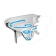 Унітаз підвісний Devit Art 3.0 3030140W безобідковий з крішкою soft-close, Vortex Flush, білий матовий - зображення 4