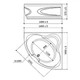 Ванна акрилова WGT Rialto Garda 150x150 см білий глянець - изображение 2