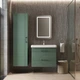 Тумба Devit Urbanis 454080E 80 см з раковиною та чорними ручками, смарагдова - изображение 9