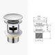Донний клапан Devit 550548N, brushed nickel - зображення 3
