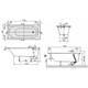 Ванна кварилова Villeroy&Boch Oberon uBQ177OBE2V-01 170х70 см з ніжками - изображение 3