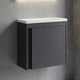 Тумба з раковиною Devit Small 063050A, 50 см, антрацит - изображение 1