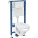 Інсталяція для унітазу Geberit Duofix PRO 20 118.315.11.2 з кнопкою Delta01 з підвісним унітазом Idol із сидінням Duroplast - зображення 1