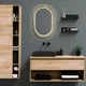 Дзеркало Luxury Wood Freedom Slim з LED підсвіткою, дуб натуральний, сенсорна кнопка-димер, 550х850 мм - изображение 1