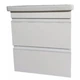Тумба Devit Frame 753055W 55 см з раковиною та сифоном, біла глянцева - изображение 3