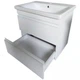 Тумба Devit Frame 753055W 55 см з раковиною та сифоном, біла глянцева - изображение 5
