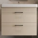 Тумба Devit Urbanis 454060BE 60 см з раковиною та чорними ручками, бежева - изображение 9