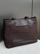 Сумка шоппер экокожа женская NIU NIU с длинным ручками 37 x 28 x 13 см. коричневая (09252B) - изображение 3